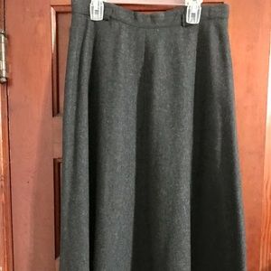 Wool midi skirt - vintage charcoal gray